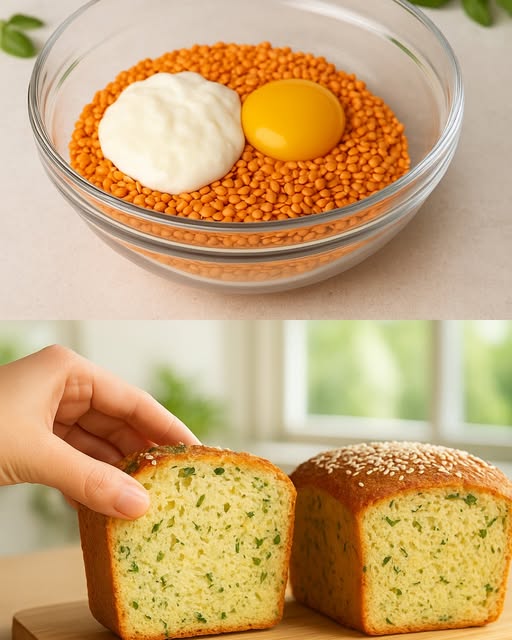 Pain aux lentilles corail et aux herbes