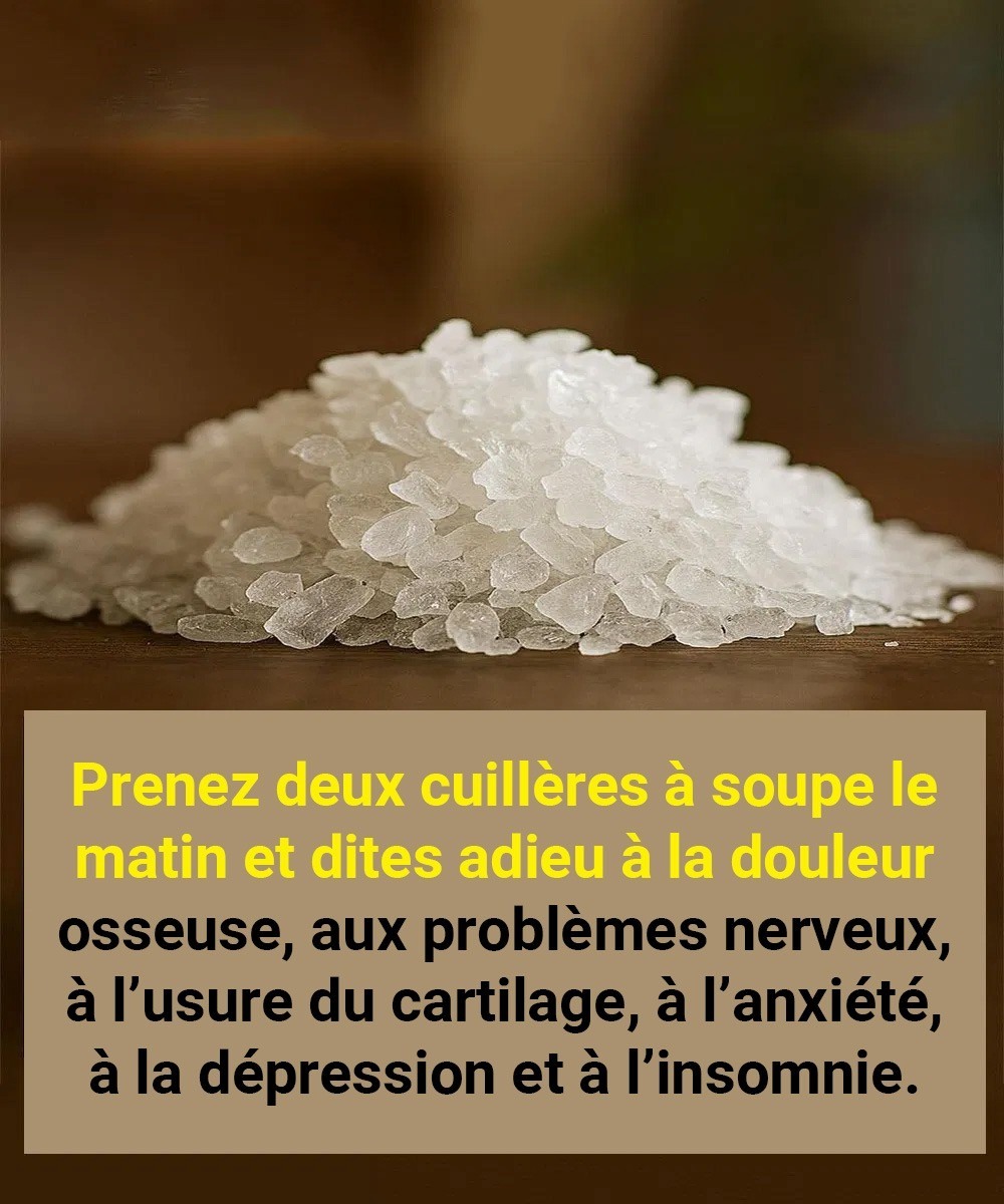 Deux cuillères à soupe le matin et dites adieu aux douleurs osseuses, problèmes nerveux, usure du cartilage, anxiété, dépression et insomnie