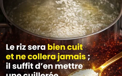 Le riz sera bien détaché et ne collera jamais ; il suffit d’en verser une cuillerée directement dans la casserole