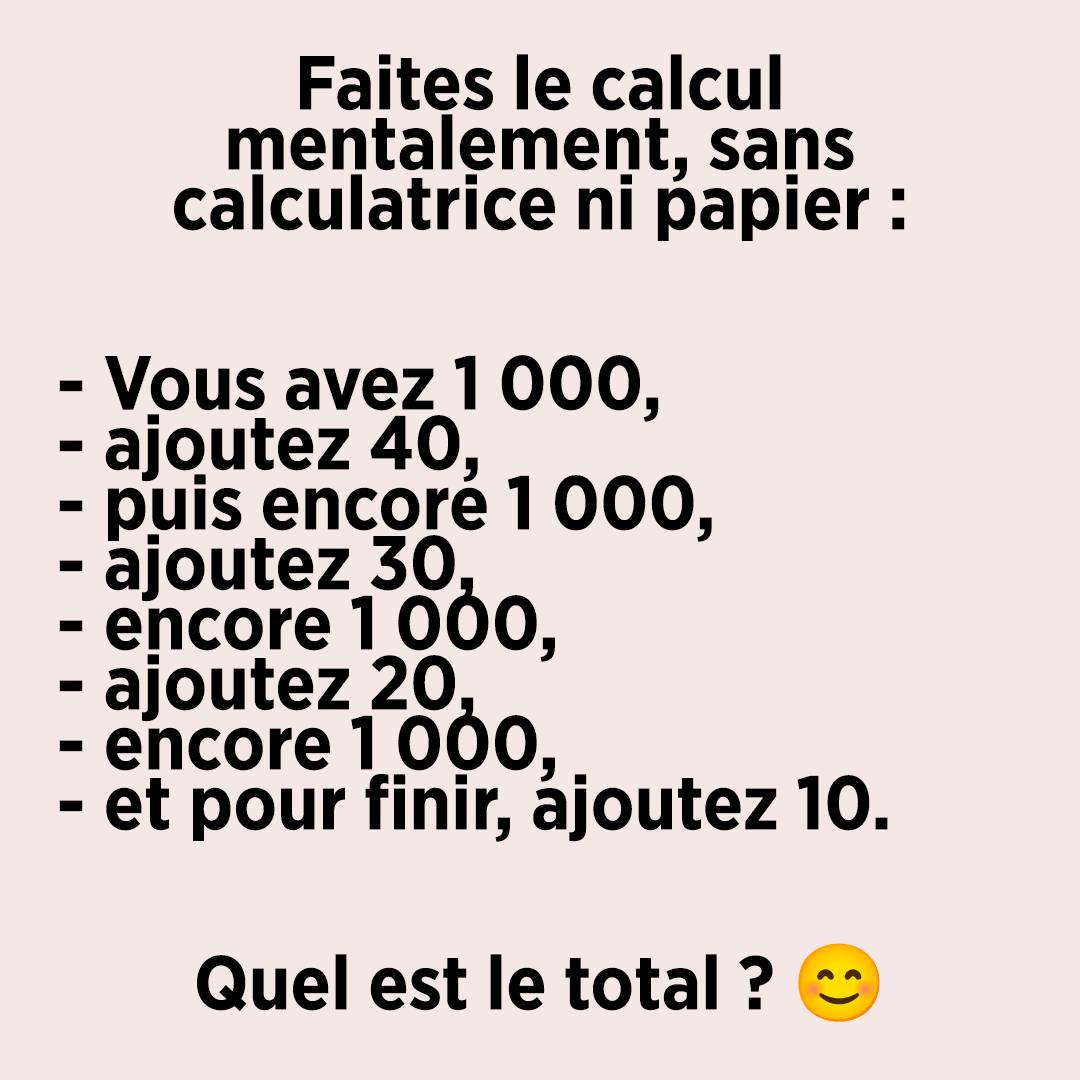 😳 Un calcul très simple, niveau primaire… et pourtant 9 personnes sur 10 se trompent…