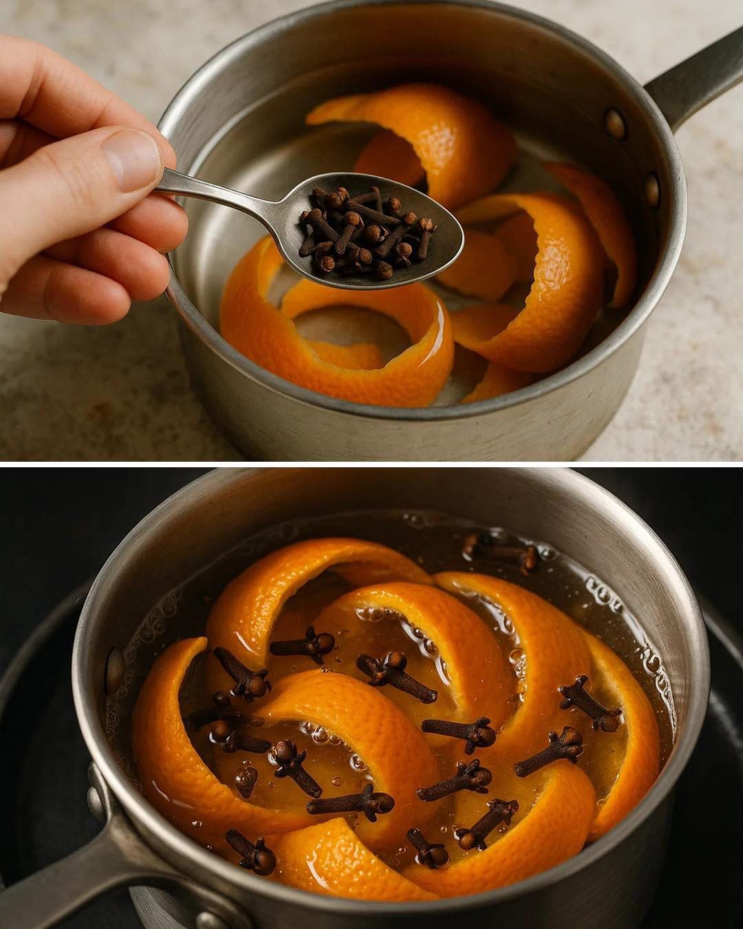 Faire bouillir des écorces d’orange et des clous de girofle : une astuce ancestrale de nos grands-mères