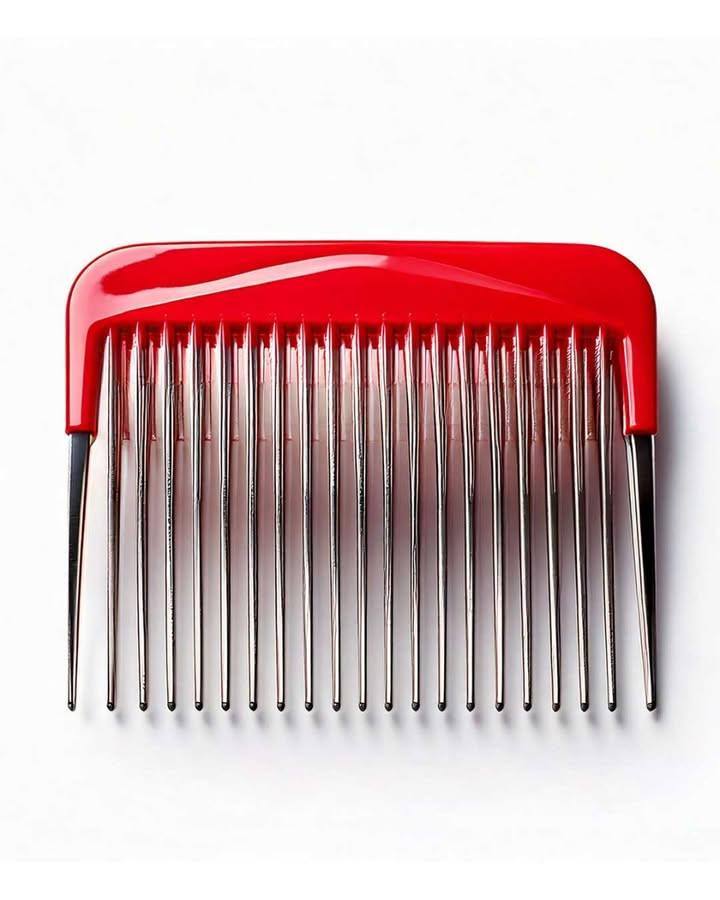 J’ai trouvé un petit objet rouge dans un tiroir de cuisine qui ressemble à un peigne avec de longues dents en métal. Savez-vous ce que c’est