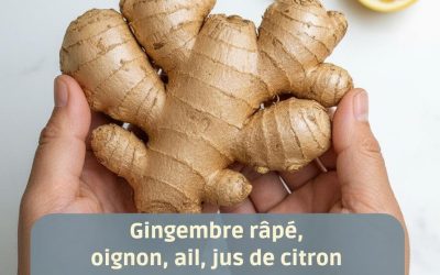 Mélange de gingembre, ail, oignon et citron : nettoie ton corps et tes poumons.