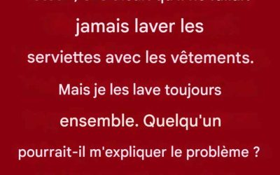 La vérité sur le lavage simultané des serviettes et des vêtements