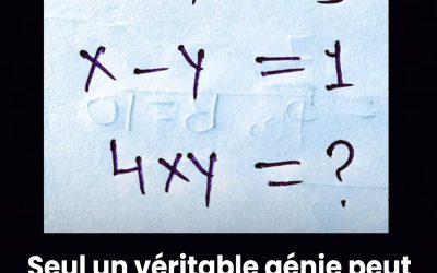 Seul un génie des mathématiques peut résoudre ce problème en 30 secondes ou moins.