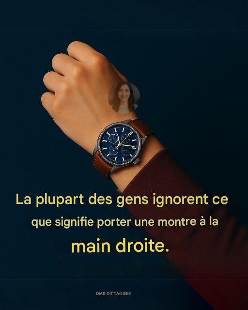 Que signifie porter une montre à la main droite ?