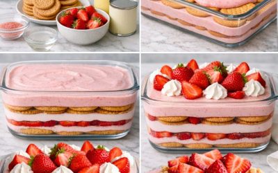 Charlotte crémeuse aux fraises, tellement facile !