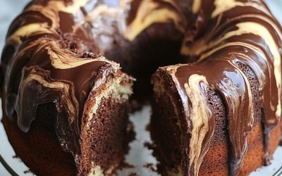 Gâteau marbré au chocolat (pour un moule à cake de 24 cm)
