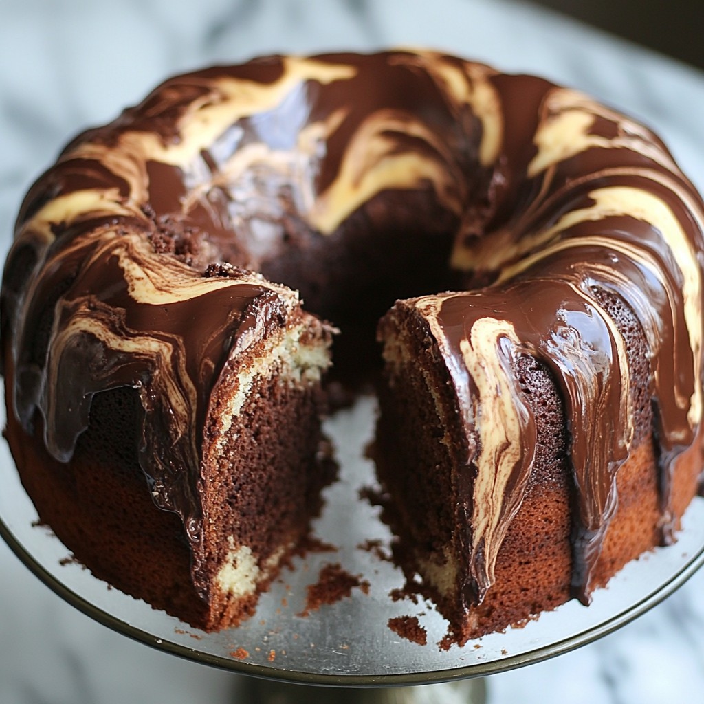 Gâteau marbré au chocolat (pour un moule à cake de 24 cm)