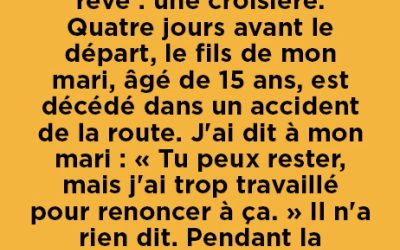 Elle a choisi une croisière plutôt que sa famille — et a tout perdu à son retour