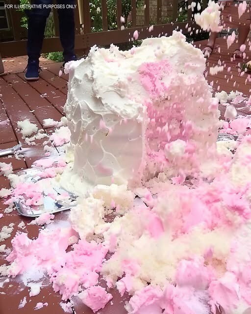 Ma belle-mère a « accidentellement » laissé tomber le gâteau lors de la fête de révélation du sexe de son bébé, mais son sourire disait le contraire.