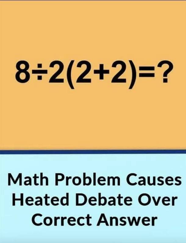 Math Problem Causes Huge Controversy As People Disagree How To Solve It 😮 😮 Check the 1st comment
