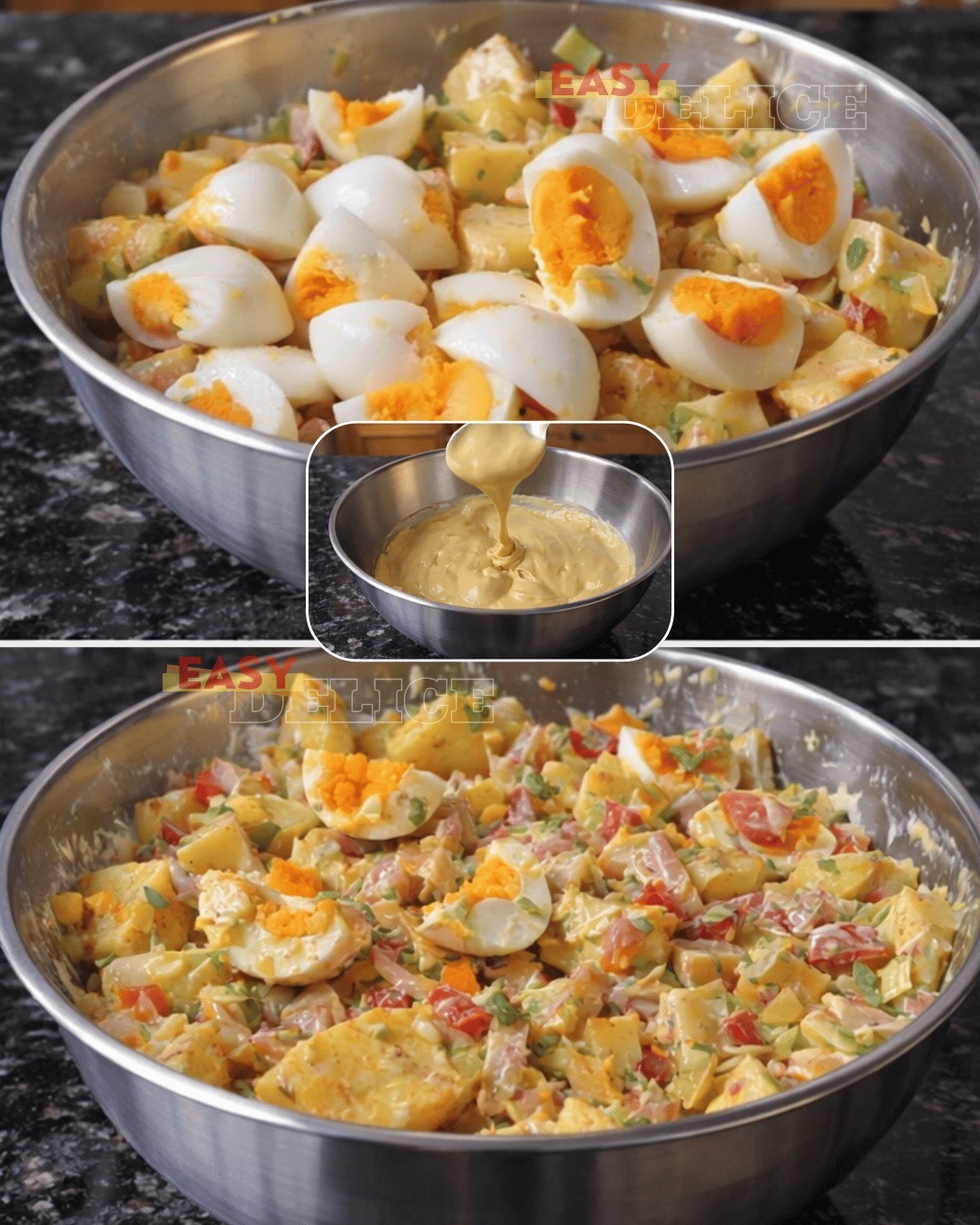 Salade de Pommes de Terre Crémeuse aux Œufs (Style Chef)