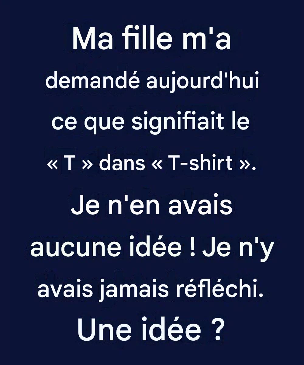 Pourquoi les appelle-t-on des t-shirts ?