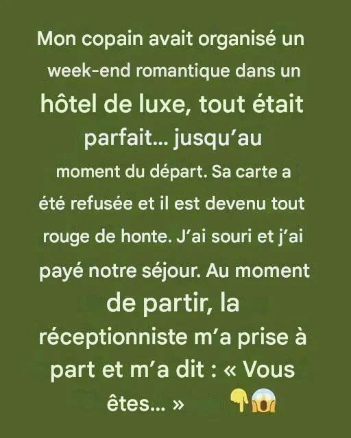 La carte bancaire de son mari est refusée à l’hôtel, la réceptionniste révèle la vérité sur son comportement à sa femme