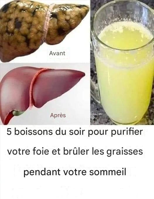 5 boissons à consommer avant de se coucher pour purifier son foie et brûler les graisses