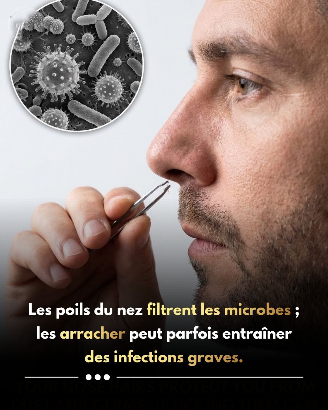 Les poils du nez filtrent les microbes ; les arracher peut parfois entraîner des infections graves.