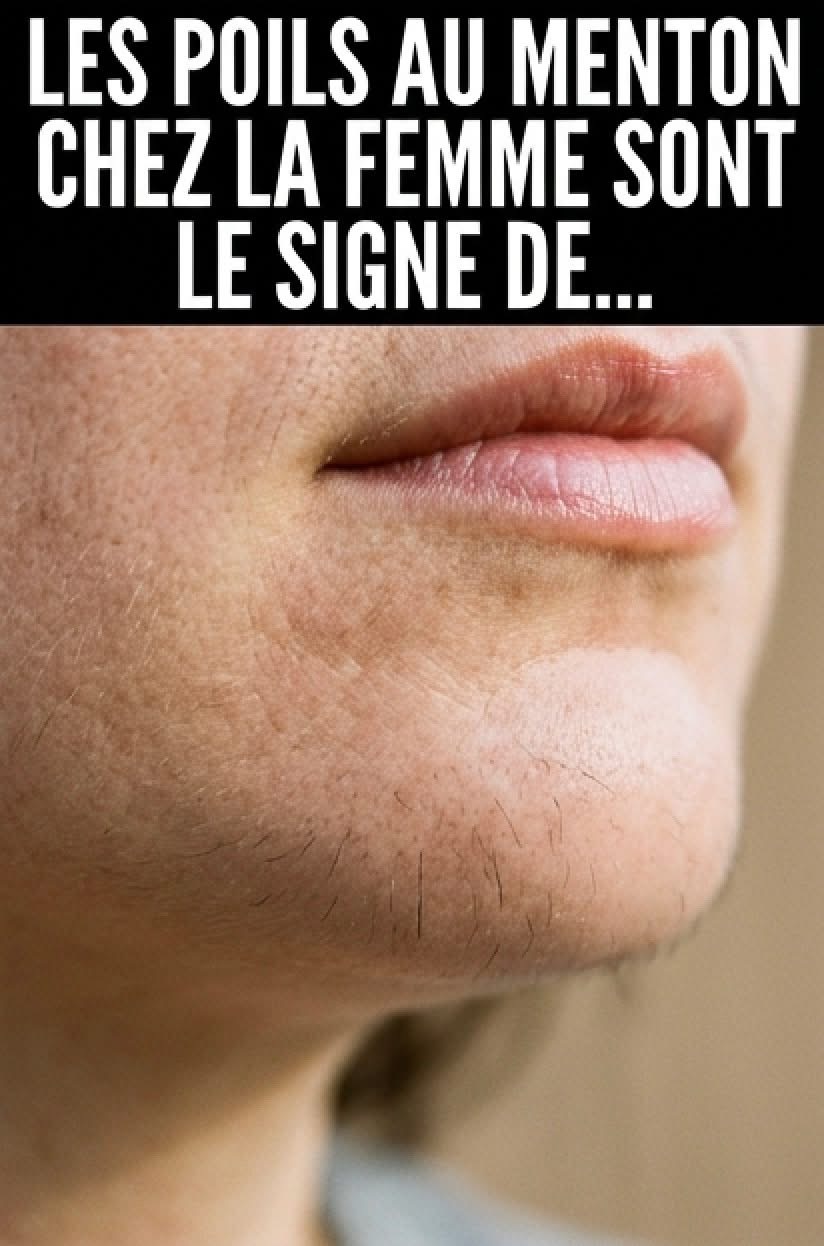 Les poils du menton d’une femme sont un signe de…Voir plus