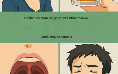 Antibiotiques naturels : Remède maison contre le mal de gorge