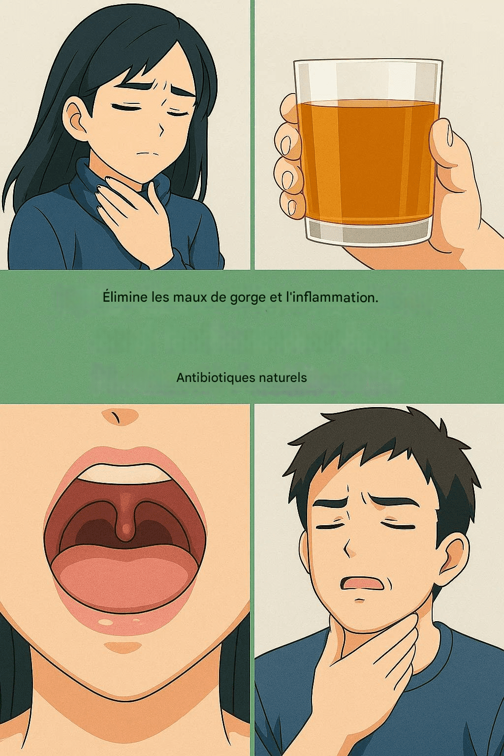 Antibiotiques naturels : Remède maison contre le mal de gorge