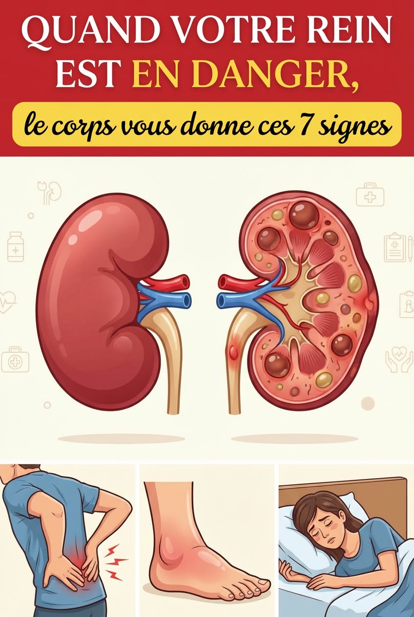 QUAND VOTRE REIN EST EN DANGER, le corps vous donne ces 7 signes