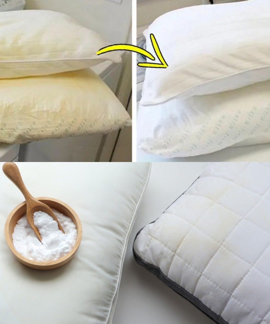 Mes oreillers sont redevenus blancs comme neufs avec cette astuce toute simple