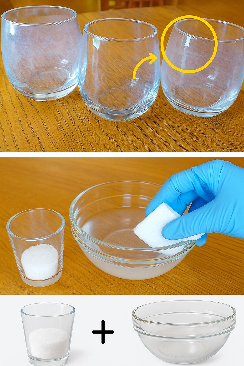 Voici comment enlever la patine blanche des verres et les faire briller avec une astuce cool