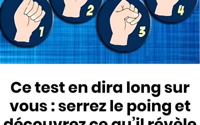 Ce test en dira long sur vous : serrez le poing et découvrez ce qu’il révèle de votre personnalité