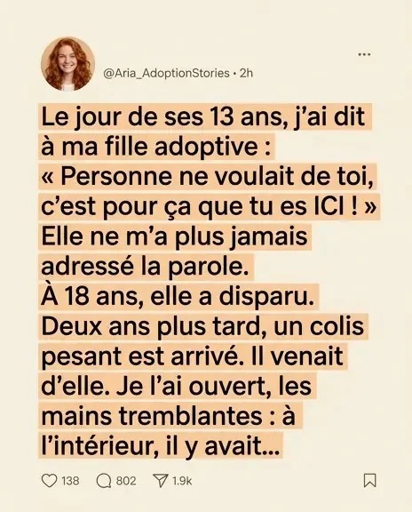 Ma fille adoptive a disparu sans laisser de traces deux ans plus tard un colis qu’elle m’a envoyé a révélé le secret caché de mon mari