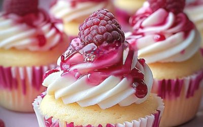 cupcakes au cheesecake à la framboise