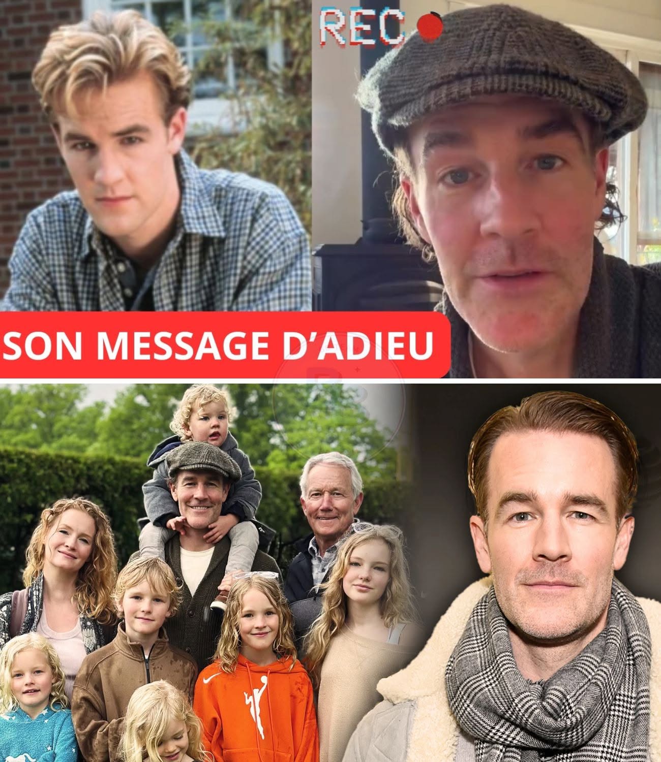 Mort de James Van Der Beek ( Dawson) à 48 ans : Son message d’adieu Bouleversant