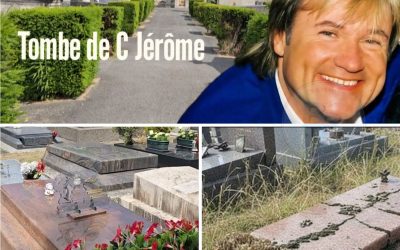 C. Jérôme : L’état actuel de sa tombe au cimetière de C. Jérôme au cimetière ancien de Boulogne-Billancourt est hantant. —Jadis « roi » des chansons d’amour ensoleillées, la dernière demeure de C. Jérôme au cimetière de Boulogne-Billancourt est désormais plongée dans une obscurité inquiétante. Vingt-six ans après ce jour funeste, la tombe de l’ancienne icône de la musique française n’est plus qu’un bloc de pierre froid et désolé, silencieux dans sa désolation. Plus d’applaudissements, plus de fleurs fraîches, seulement les ravages cruels du temps et le silence terrifiant de ses proches. Peut-être, lorsque la musique de « Kiss Me » s’est-elle éteinte, le monde a-t-il condamné trop vite une légende à l’oubli ?