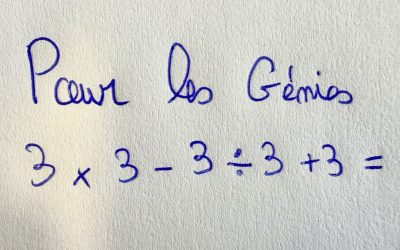 Mathématique : Saurez-vous résoudre 3×3 + 3÷3 – 3 ?
