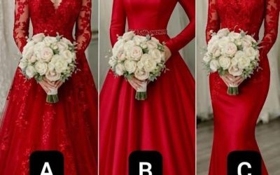 Trois robes. Un instant. Lequel choisiriez-vous ? A, B ou C ? 👰