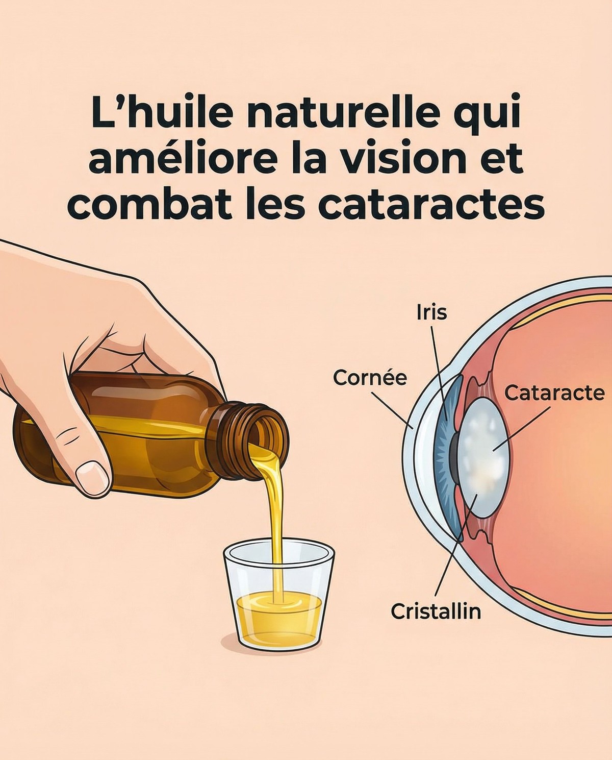 L’huile qui améliore la vision et élimine les cataractes (comment l’utiliser)