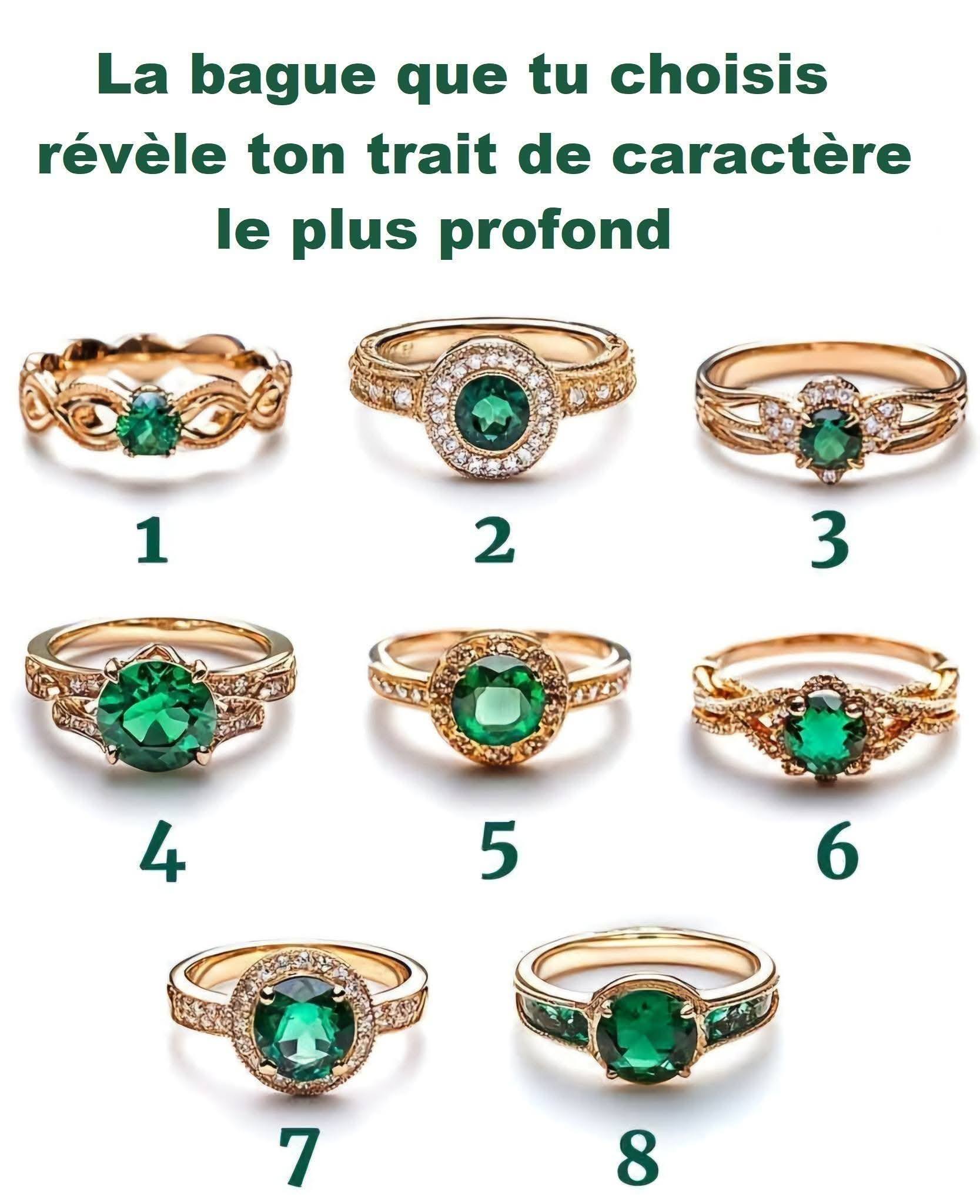 💎Ne triche pas : La bague que tu choisis révèle ton trait de caractère le plus profond💎