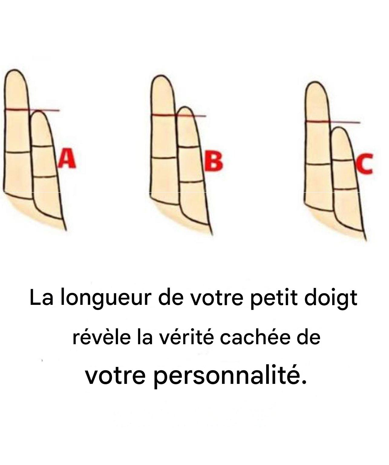 La longueur de votre petit doigt peut révéler des aspects insoupçonnés de votre personnalité.