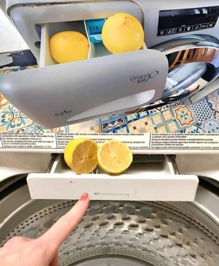Mettez 2 citrons dans la cuve de la machine à laver : vous n’avez jamais eu autant de lessive.