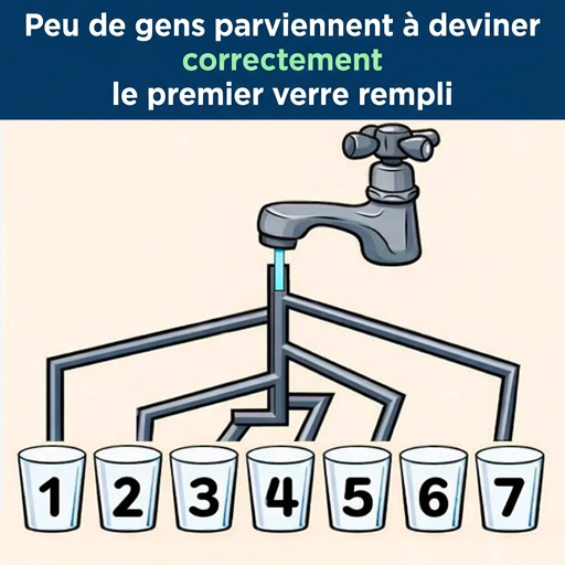 Devinette : quel verre sera rempli en premier ?