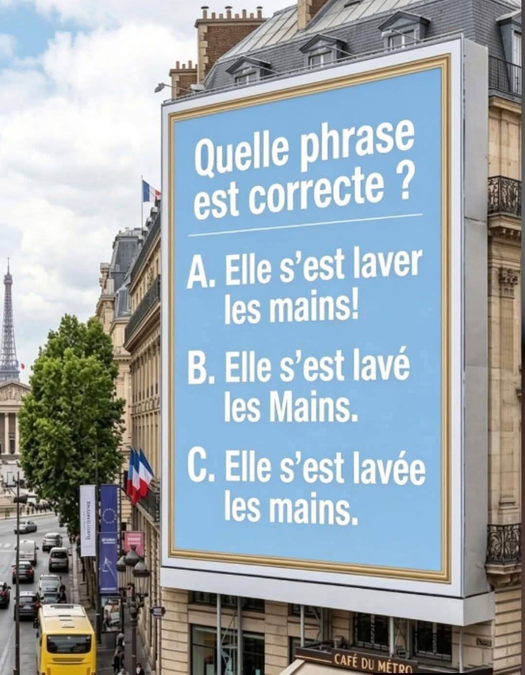 Seuls les vrais experts en français trouveront la bonne réponse ! Clic le lien 🔗