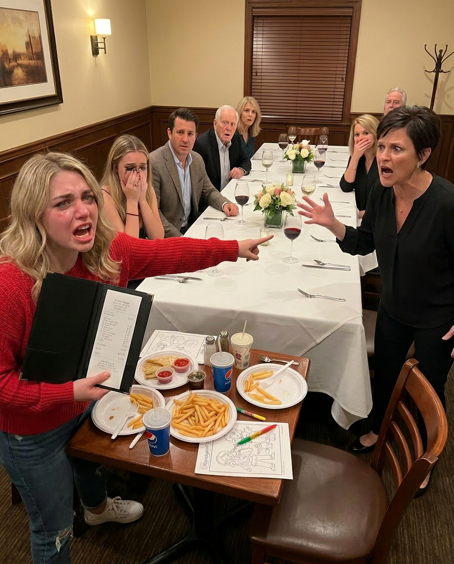 Je suis arrivée au dîner de fiançailles de ma cousine, et ma mère m’a dit : « Va t’asseoir avec les enfants. Il n’y a que des adultes à cette table. » Quand le serveur m’a tendu l’addition, j’ai dit : « Donnez-la aux adultes à cette table ! »