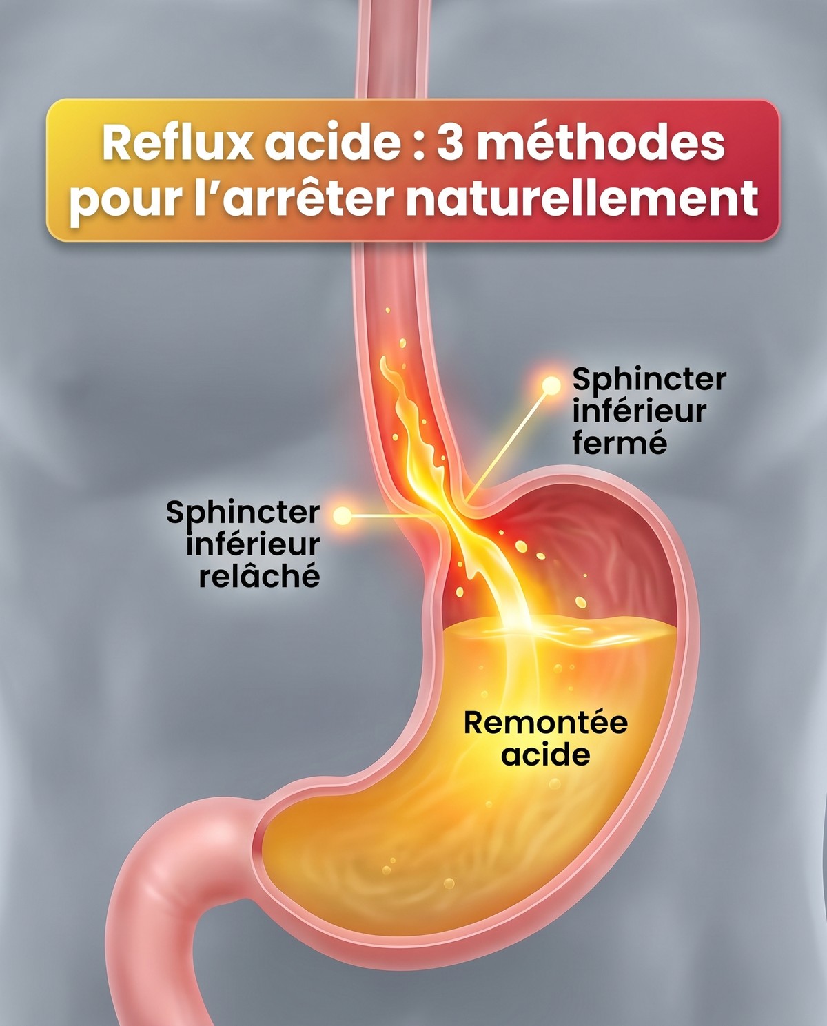 3 façons d’arrêter le reflux acide naturellement