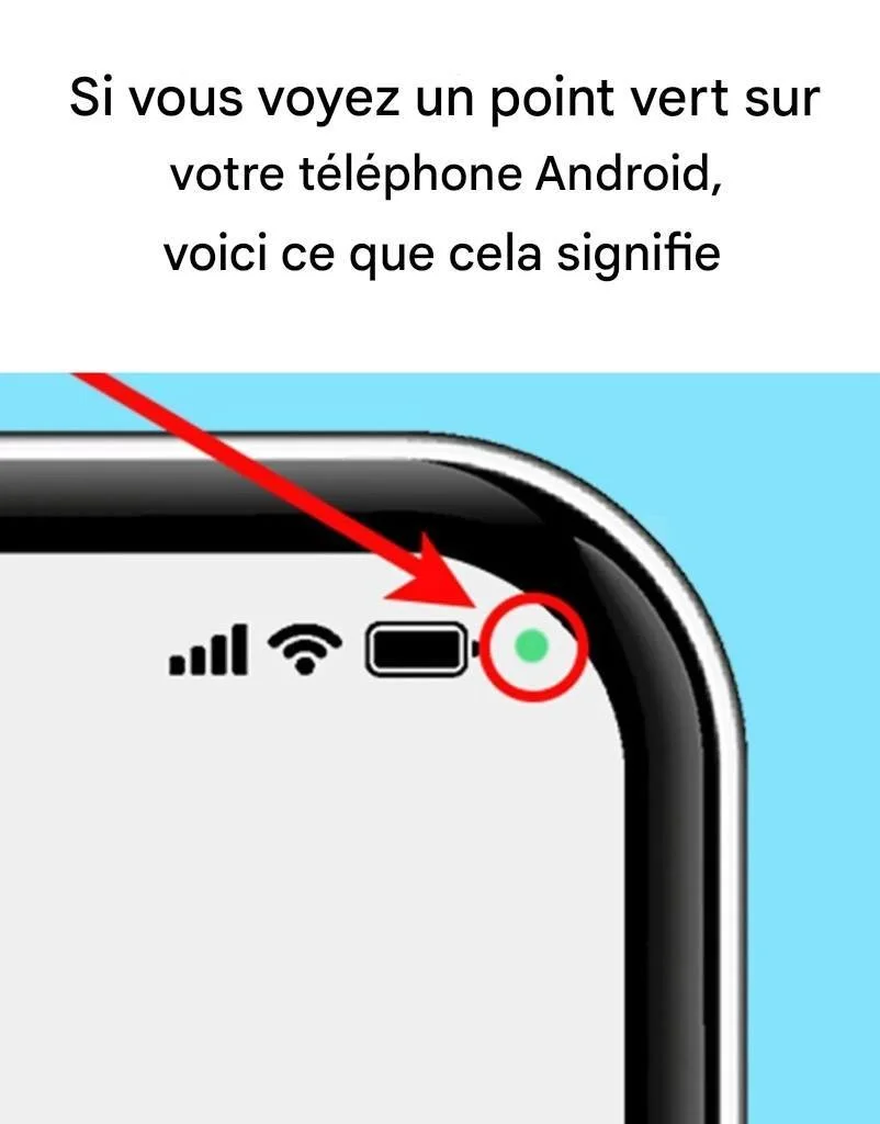 Vous voyez un point vert sur votre téléphone Android ? Voici ce que cela signifie.