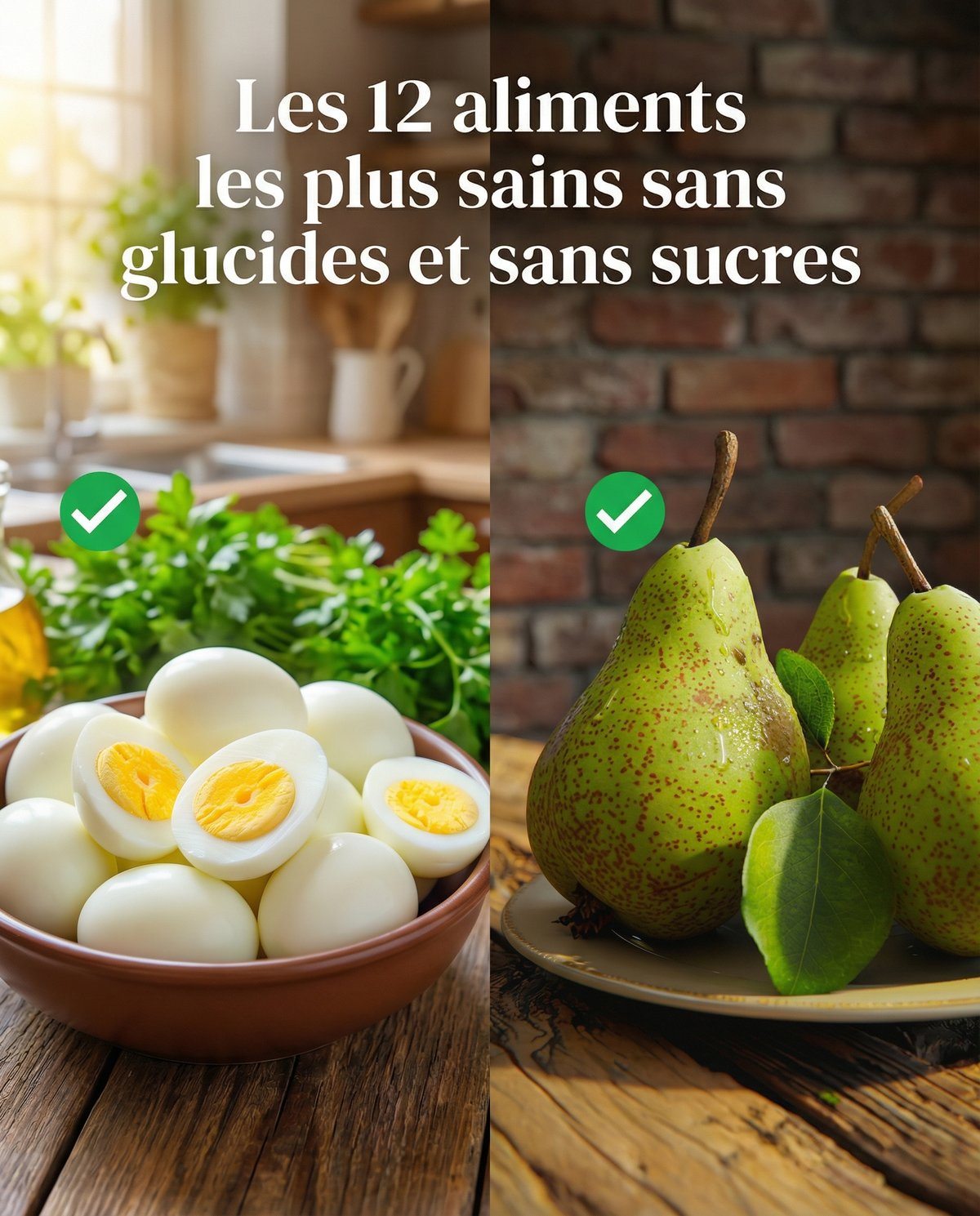 Les 12 aliments les plus sains sans glucides et sans sucres