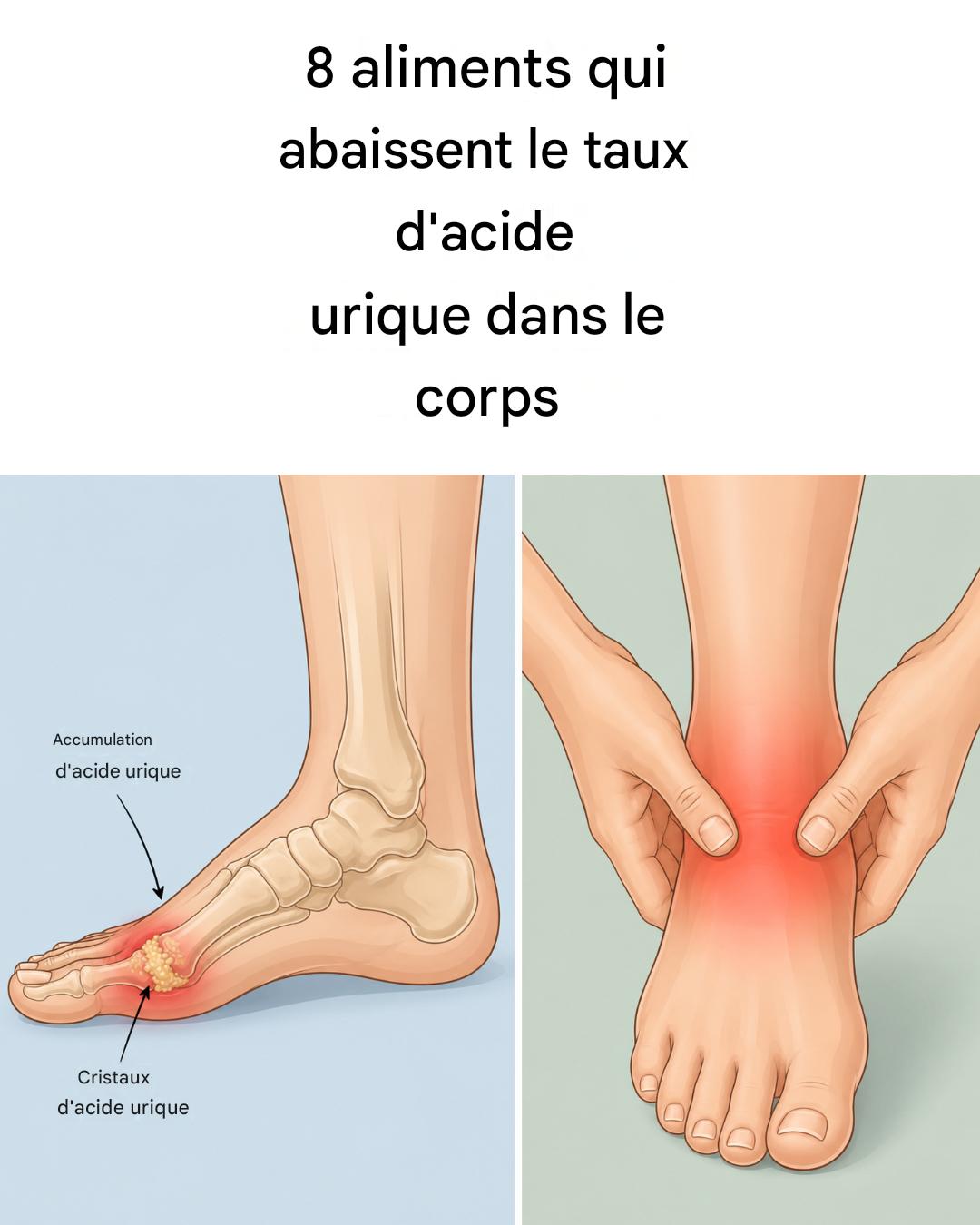 8 aliments qui font baisser le taux d’acide urique