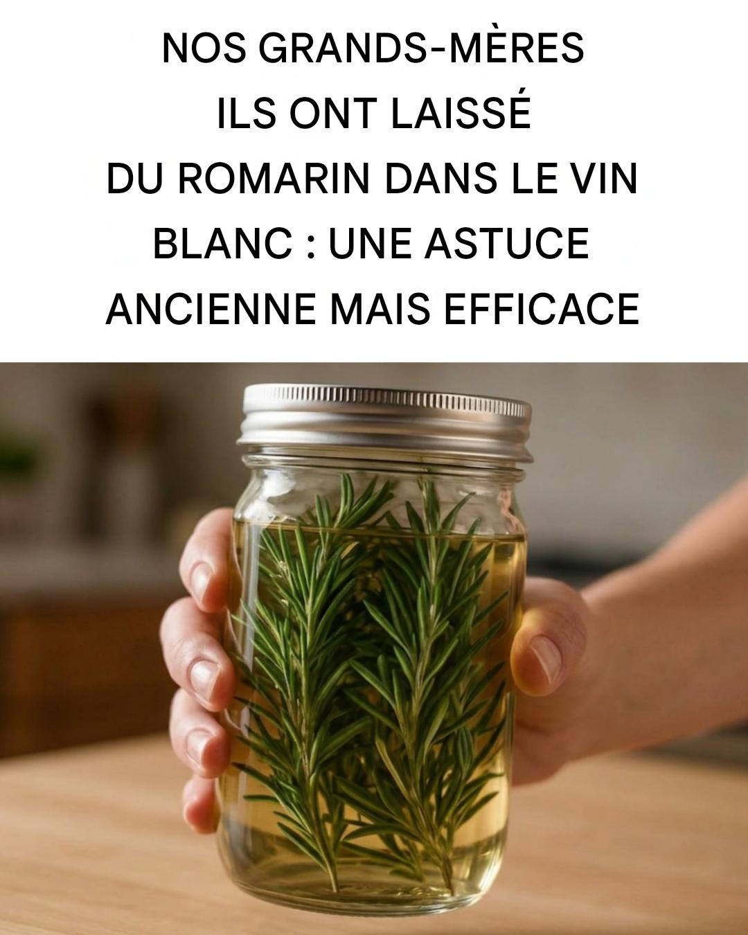 Une astuce de nos grands-mères : du romarin macéré dans du vin blanc