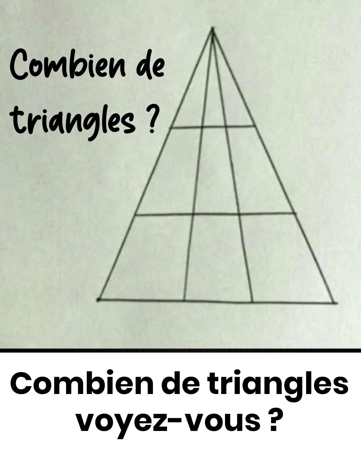 Combien de triangles voyez-vous sur cette image ?