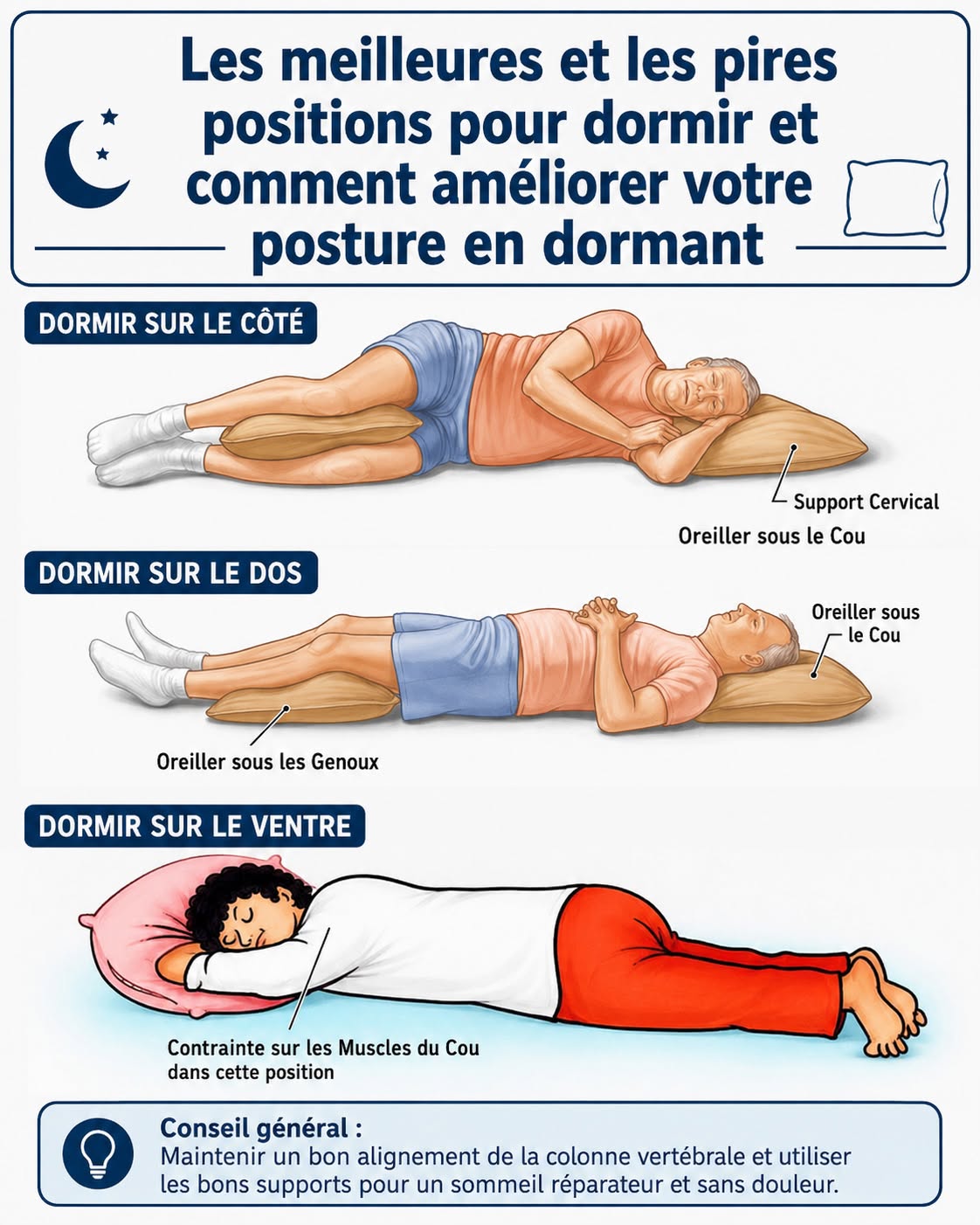Les meilleures et les pires positions pour dormir et comment améliorer votre posture en dormant