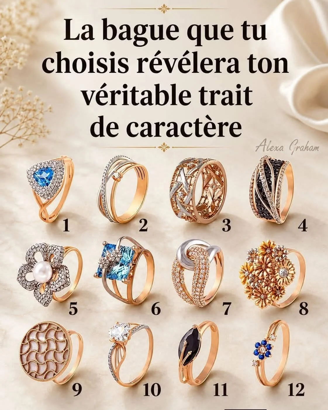 La bague que tu choisis révélera un côté caché de ta personnalité