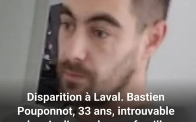 Disparition à Laval. Bastien Pouponnot, 33 ans, introuvable depuis dimanche : sa famille se mobilise pour le retrouver